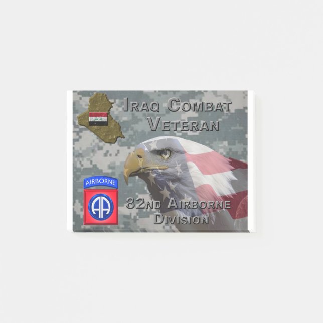 82nd Airborne Div Iraq Combat Veteran Post-it Notes (Front)