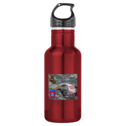 82nd Airborne Div Iraq Combat Veteran Stainless Steel Water Bottle