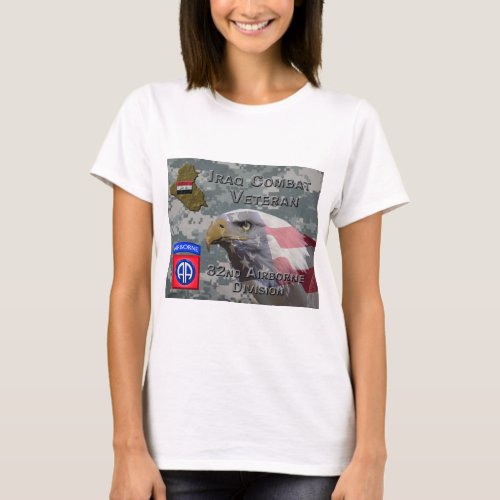 82nd Airborne Div Iraq Combat Veteran T_Shirt