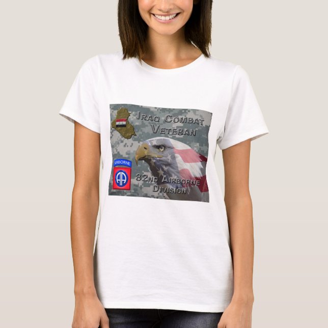 82nd Airborne Div Iraq Combat Veteran T-Shirt (Front)