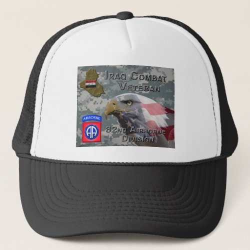 82nd Airborne Div Iraq Combat Veteran Trucker Hat
