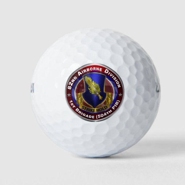 82nd Airborne Division 1st Brigade 504th PIR Golf Balls (Front)
