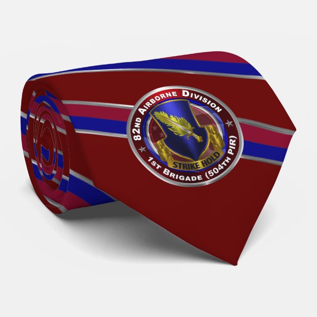 82nd Airborne Division 1st Brigade 504th PIR Neck Tie (Rolled)