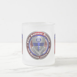 82nd Airborne Division 2nd Brigade 325th PIR Frosted Glass Coffee Mug