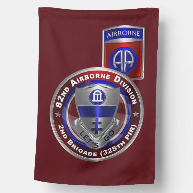 82nd Airborne Division 2nd Brigade 325th PIR House Flag (Front)