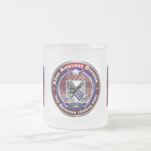 82nd Airborne Division 3rd Brigade 505th PIR  Frosted Glass Coffee Mug