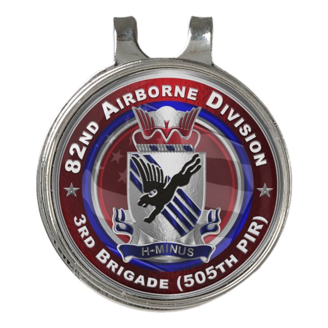82nd Airborne Division 3rd Brigade 505th PIR Golf Hat Clip (Front)