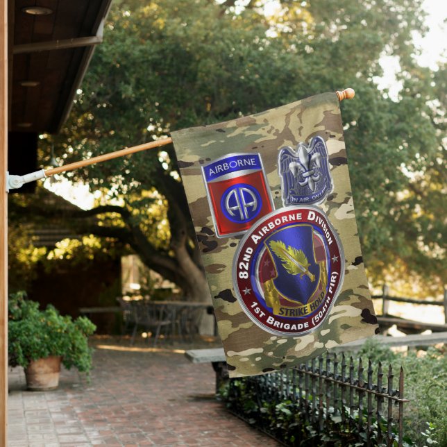 82nd Airborne Division 504th PIR House Flag (In SItu)