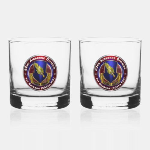 82nd Airborne Division 504th PIR  Whiskey Glass