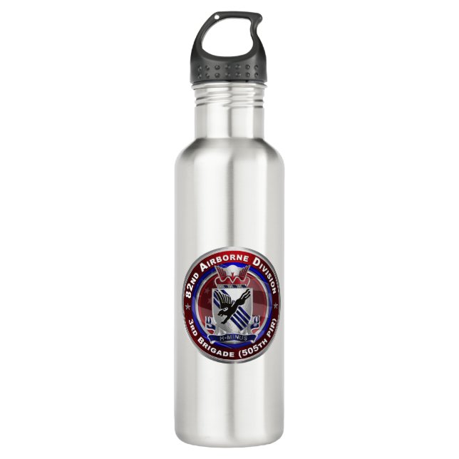 82nd Airborne Division 505th PIR Stainless Steel Water Bottle (Front)