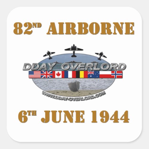 82nd Airborne Division 6th June 1944 Square Sticker