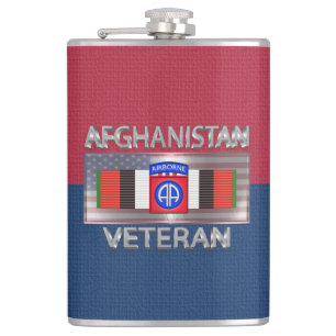 82nd Airborne Division Afghanistan Veteran Flask