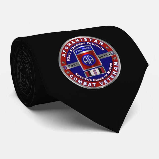 82nd Airborne Division  Afghanistan Veteran Neck Tie (Rolled)