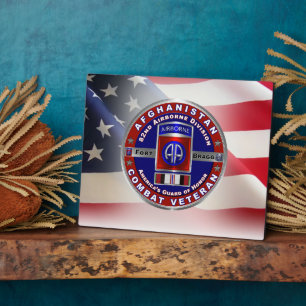 82nd Airborne Division Afghanistan Veteran Plaque
