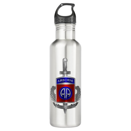 82nd Airborne Division AFGHANISTAN VETERAN Stainless Steel Water Bottle
