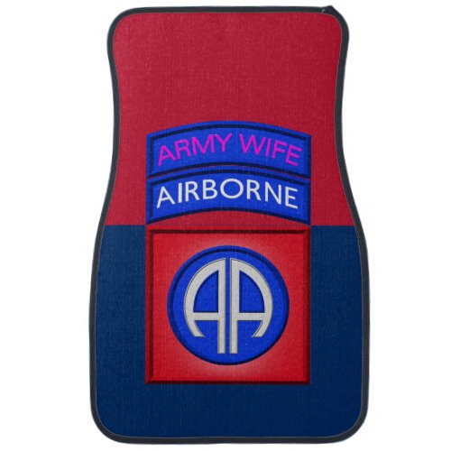 82nd Airborne Division Airborne Army WIfe Car Floor Mat