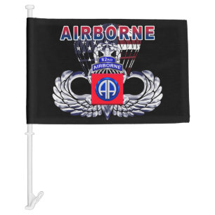 82nd AIRBORNE DIVISION “AIRBORNE” Car Flag
