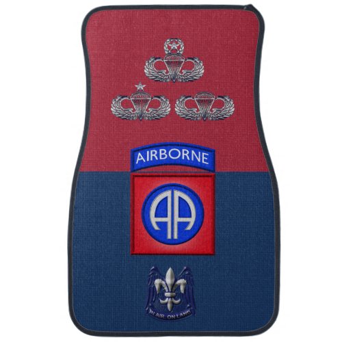 82nd Airborne Division Airborne Jump Wings Car Floor Mat