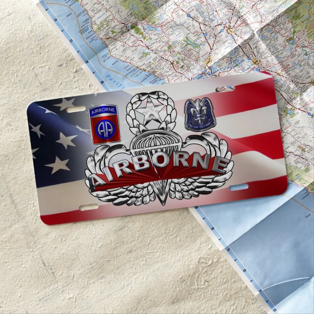 82nd Airborne Division “AIRBORNE” License Plate (In Situ)