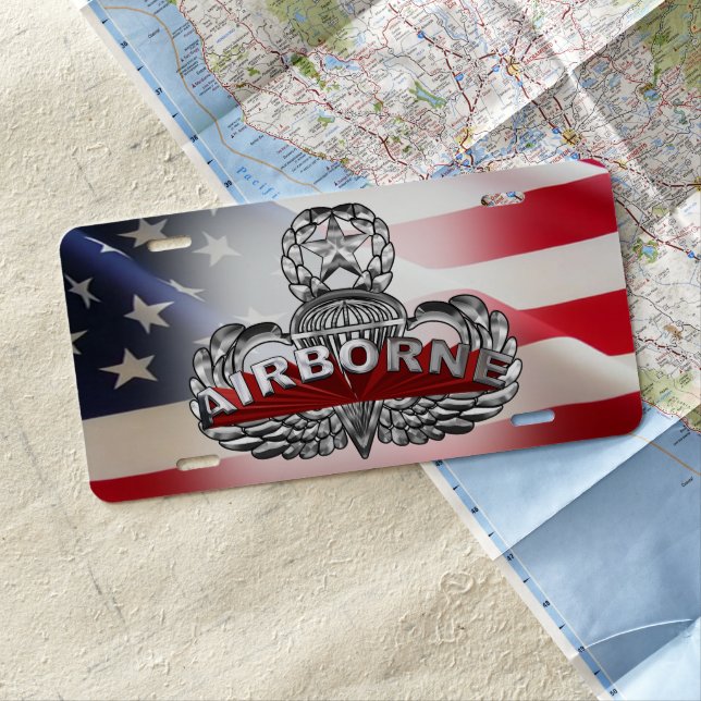 82nd Airborne Division “AIRBORNE”  License Plate (In Situ)