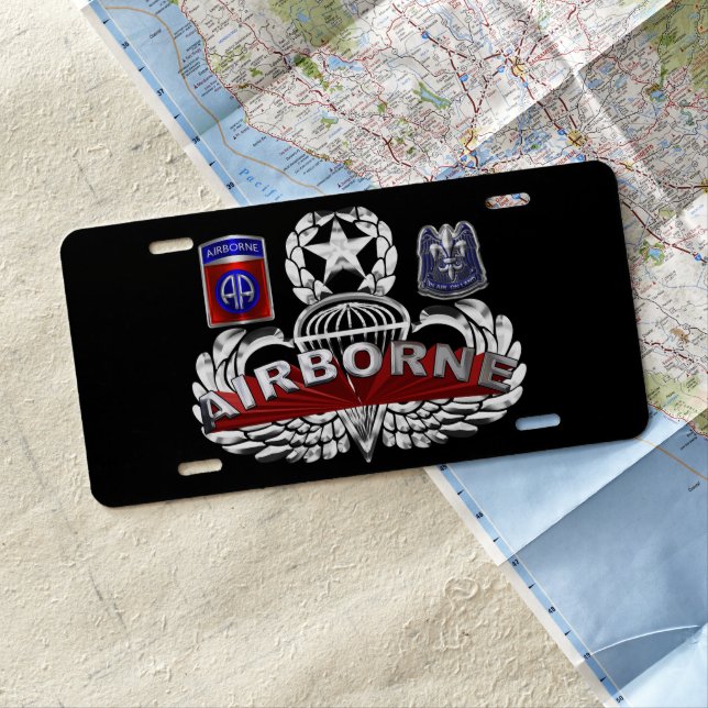 82nd Airborne Division “AIRBORNE”  License Plate (In Situ)