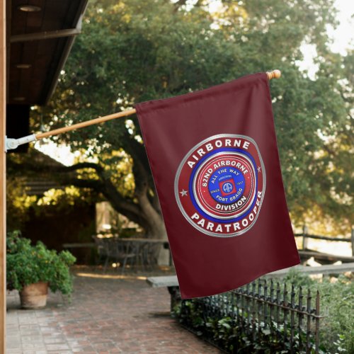 82nd Airborne Division Airborne Paratrooper House Flag