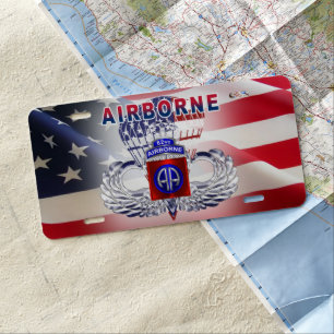 82nd Airborne Division “Airborne Paratrooper” License Plate