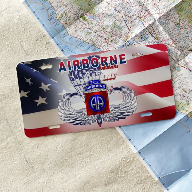 82nd Airborne Division “Airborne Paratrooper” License Plate (In Situ)