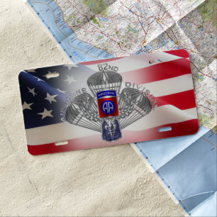82nd Airborne Division “Airborne Paratrooper” License Plate