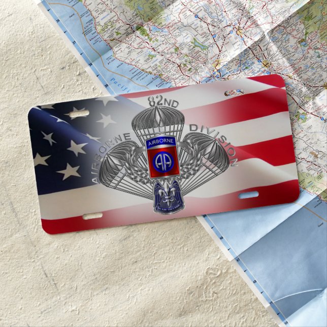 82nd Airborne Division “Airborne Paratrooper” License Plate (In Situ)