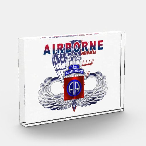 82nd Airborne Division Airborne Paratrooper Photo Block