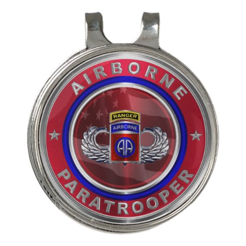 82nd Airborne Division Airborne Ranger Golf Hat Clip