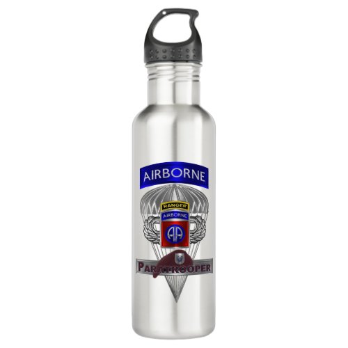 82nd Airborne Division AIRBORNE RANGER Stainless Steel Water Bottle