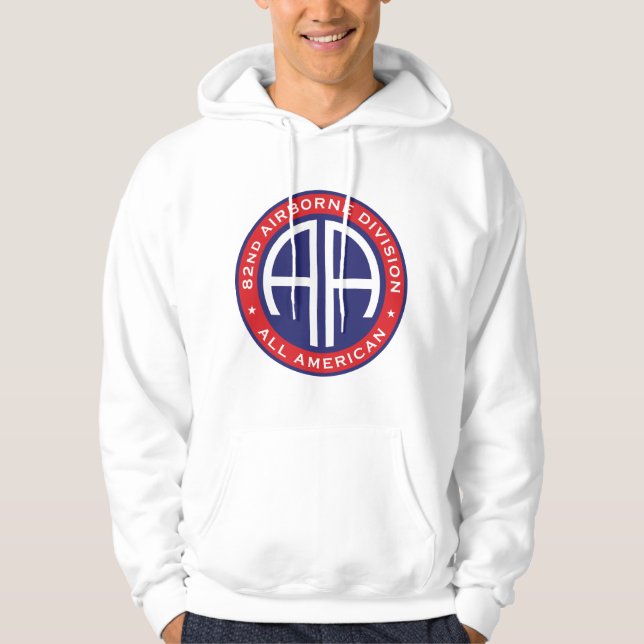 82nd Airborne Division All American Casual Patch Hoodie (Front)