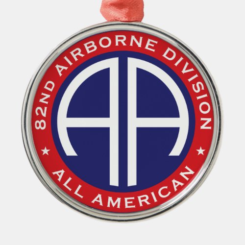 82nd Airborne Division All American Casual Patch Metal Ornament