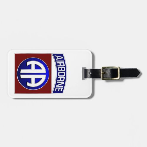 82nd Airborne Division All American Combat Patch Luggage Tag