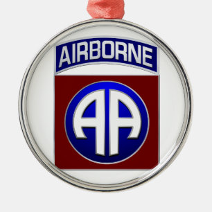 82nd Airborne Division All American Combat Patch Metal Ornament
