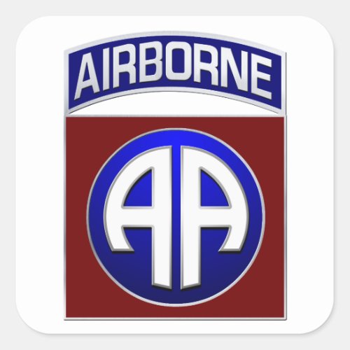82nd Airborne Division All American Combat Patch Square Sticker