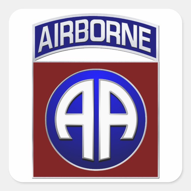 82nd Airborne Division All American Combat Patch Square Sticker (Front)