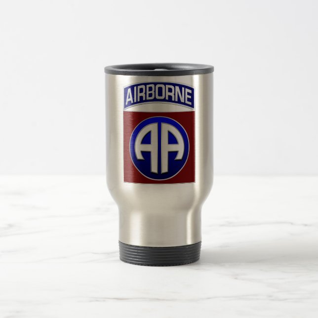82nd Airborne Division All American Combat Patch Travel Mug (Center)