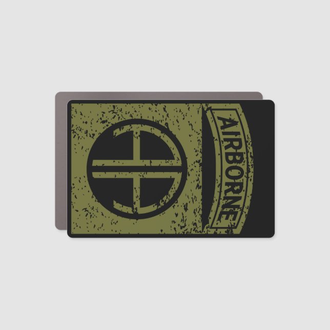 82nd Airborne Division "All American" Distressed Car Magnet (Front)