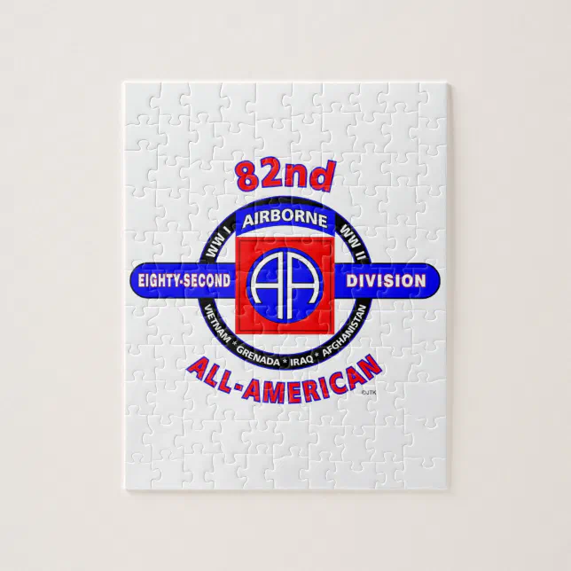 82ND AIRBORNE DIVISION "ALL AMERICAN" DIVISION JIGSAW PUZZLE Zazzle