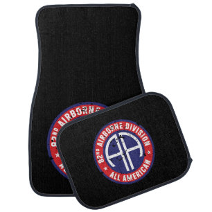 82nd Airborne Division "All American" Grunge Car Floor Mat
