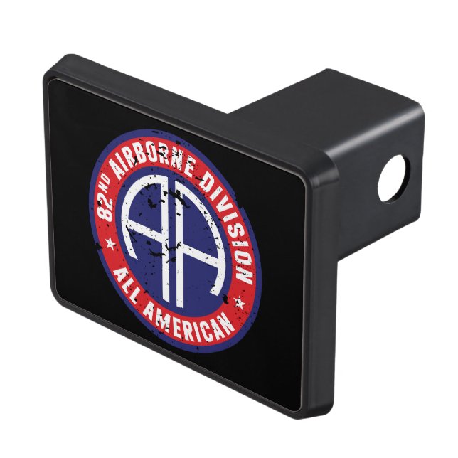 82nd Airborne Division "All American" Grunge Hitch Cover (Top Right)