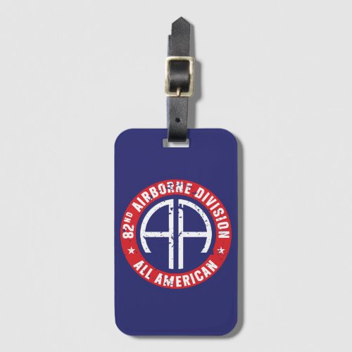 82nd Airborne Division All American Grunge Luggage Tag