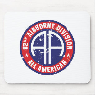 82nd Airborne Division "All American" Grunge Mouse Pad