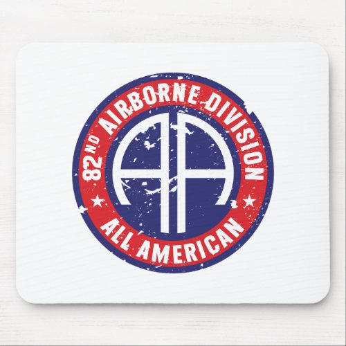 82nd Airborne Division All American Grunge Mouse Pad