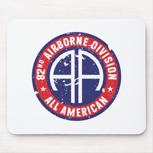 82nd Airborne Division "All American" Grunge Mouse Pad (Front)