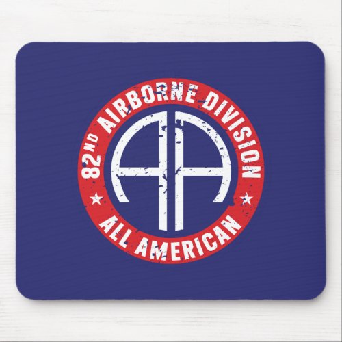 82nd Airborne Division All American Grunge Mouse Pad