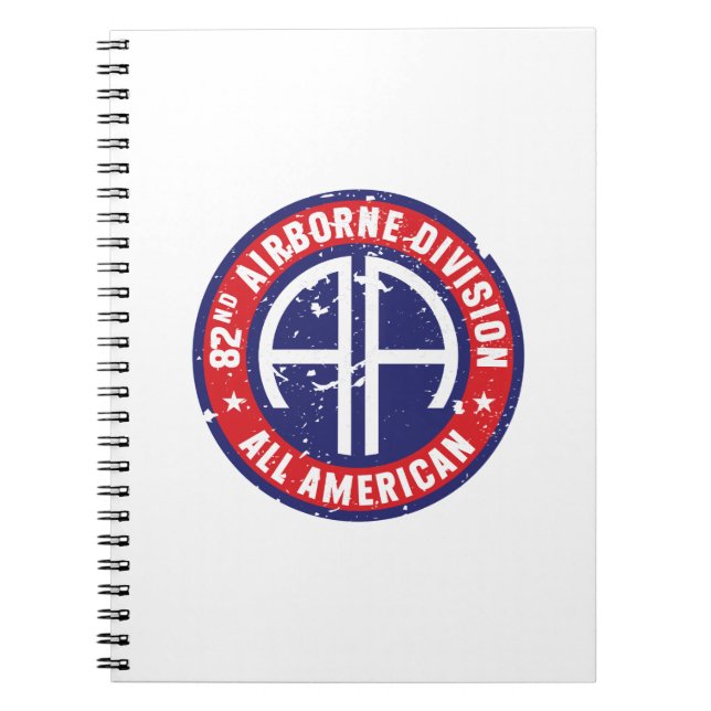82nd Airborne Division "All American" Grunge Notebook (Front)